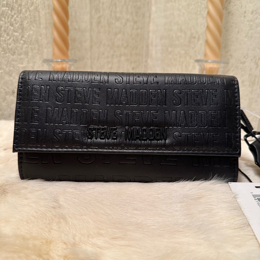 Steve Madden Black long Wallet NWT - Picture 1 of 7
